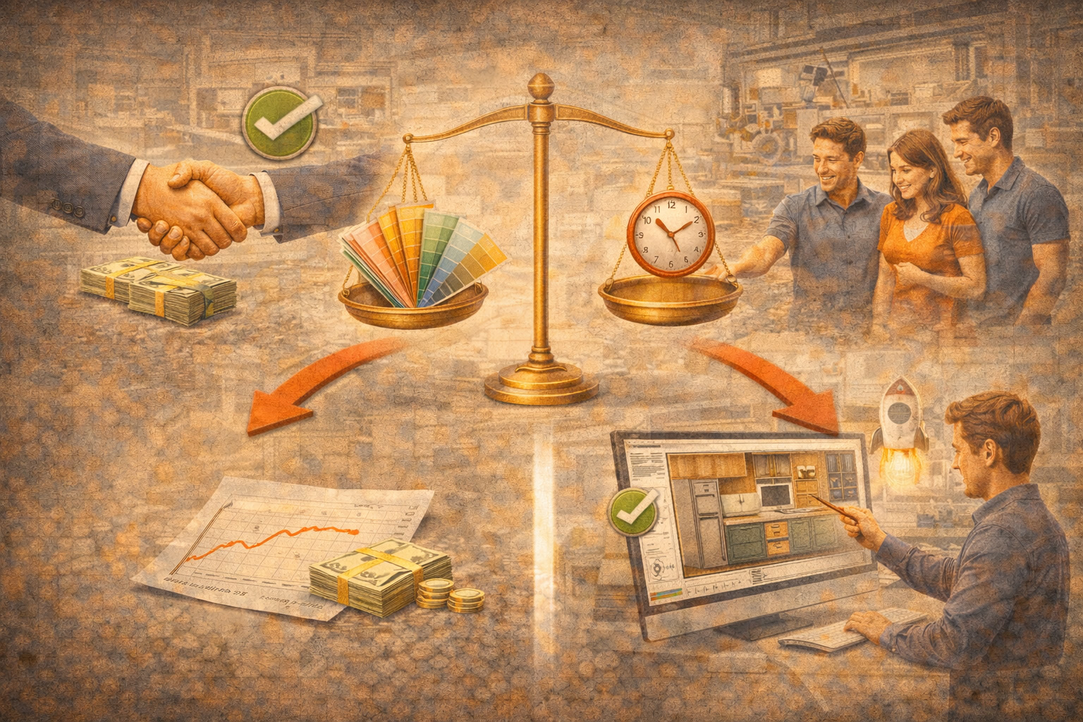 O equilíbrio ideal entre preço, personalização e prazo.