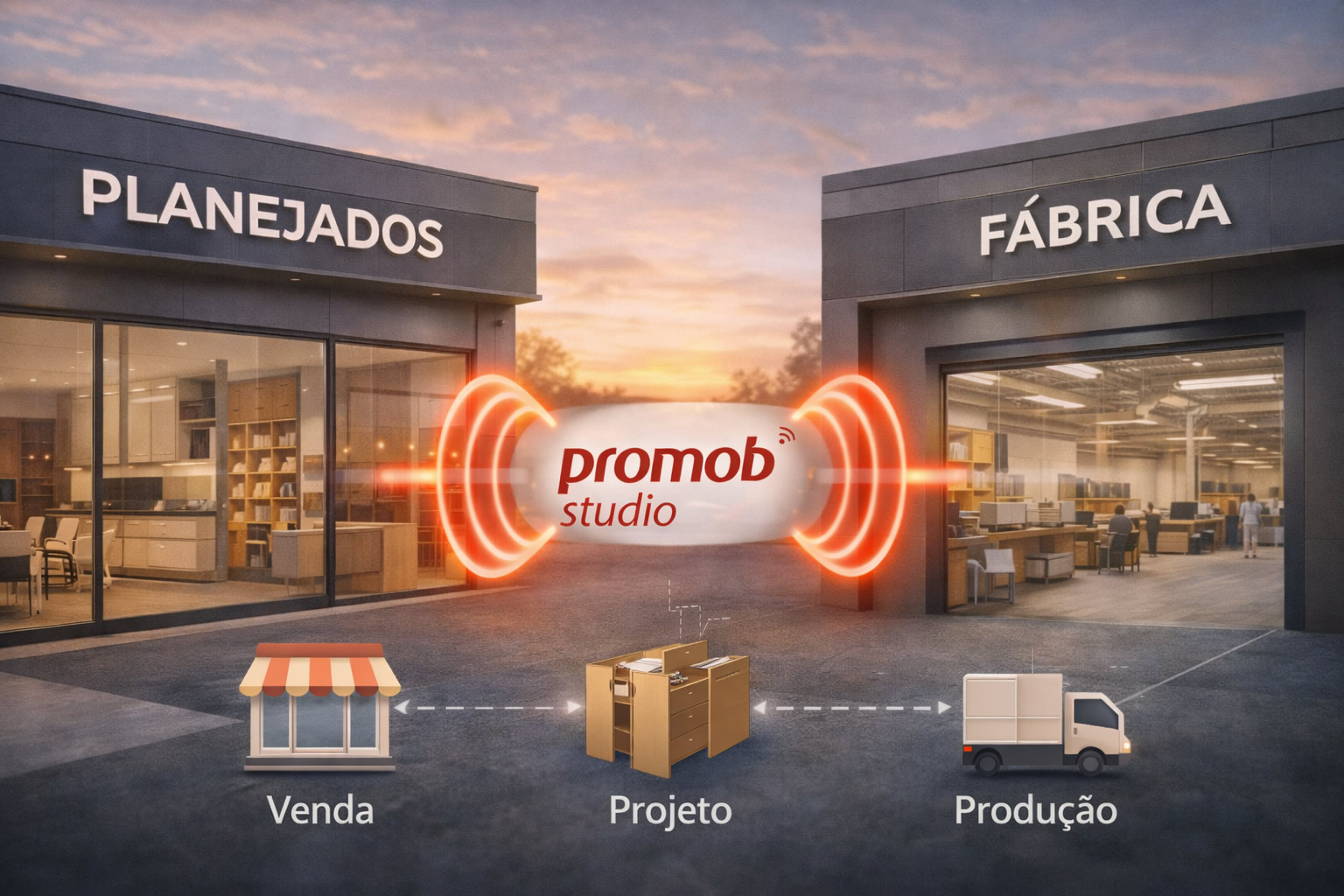 Uma ponte direta entre loja e fábrica.